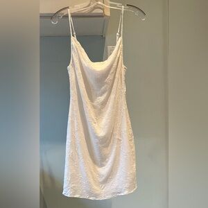 Elegant White Eyelet Lace 100% Cotton Dress